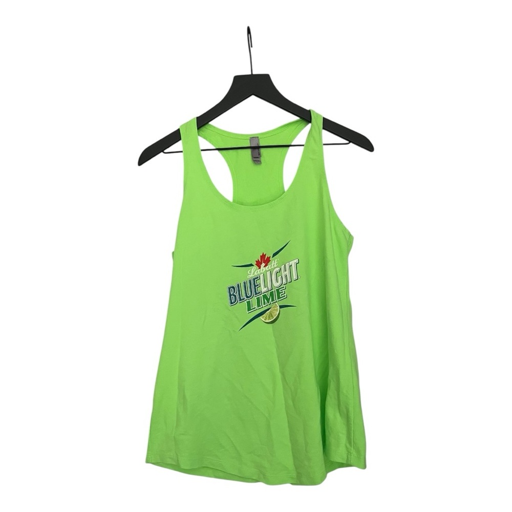 Labatt Blue Light racer tank top neon yellow